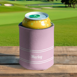 Enfriador De Latas Nombre Personalizado Minimalista Moderno Rosa Feme