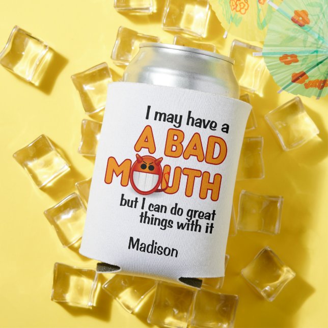 Enfriador De Latas Nombre personalizado Mouth (Verano in situ)