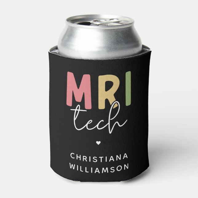 Enfriador De Latas Nombre personalizado MRI Tech | Regalos Tecnológic (Lata Anverso)