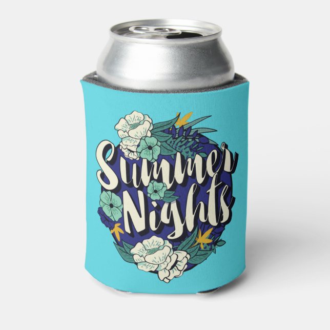 Enfriador De Latas Nombre personalizado Noches de verano (Reverso de la lata)