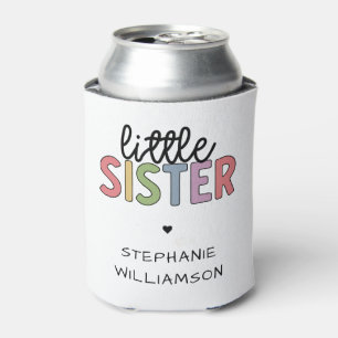 Enfriador De Latas Nombre personalizado Pequeña hermana Cuta personal