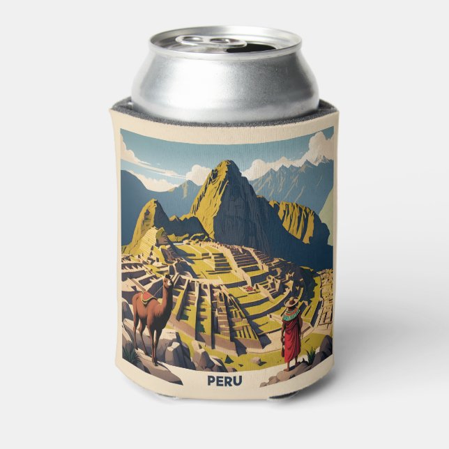 Enfriador De Latas Nombre personalizado Perú Machu Picchu (Reverso de la lata)