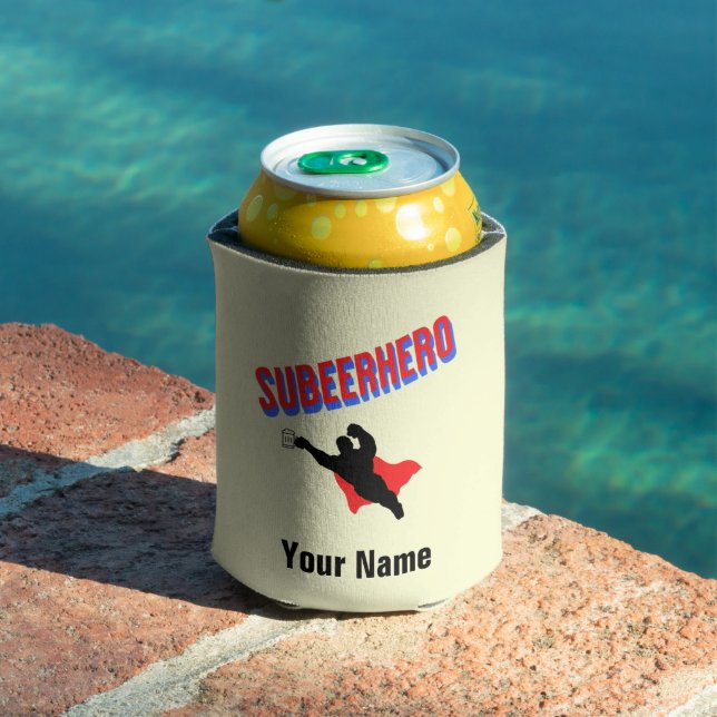 Enfriador De Latas Nombre personalizado Subeerhero Beer Bottle Cooler (Piscina in situ)
