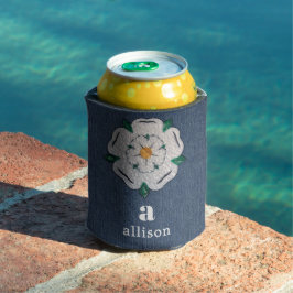 Enfriador De Latas Nombre, Quilled Yorkshire White Rose, Blue Denim