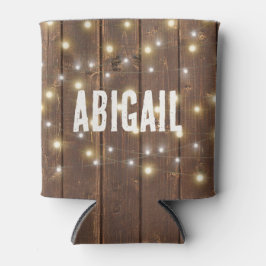 Enfriador De Latas Nombre y cadena ligera en roble