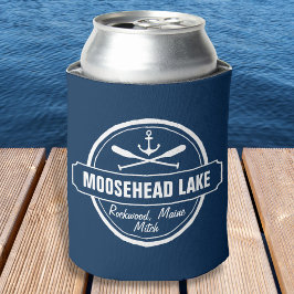 Enfriador De Latas Nombre y ciudad personalizado de Moosehead Lake Ma