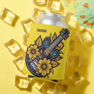 Enfriador De Latas Nombre y color personalizados Ukulele
