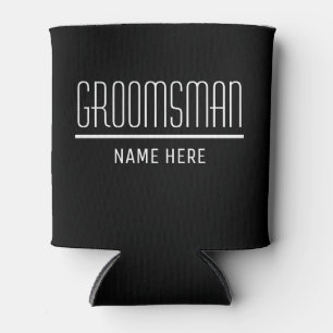 Enfriador De Latas Nombre y fecha personalizados de Groomsman