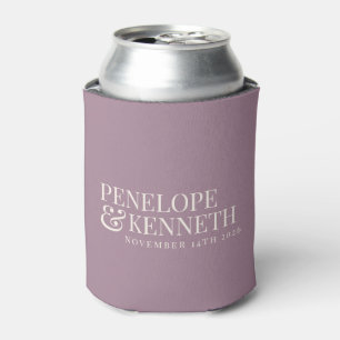 Enfriador De Latas Nombres de boda personalizados clásicos elegantes