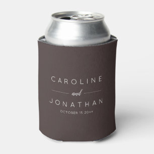 Enfriador De Latas Nombres de boda personalizados minimalistas modern