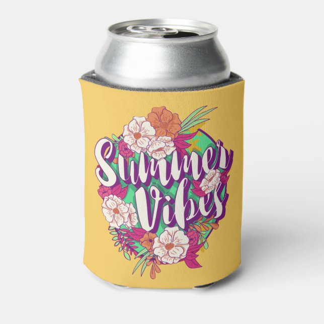 Enfriador De Latas Nombres personalizados Vibes de verano (Reverso de la lata)