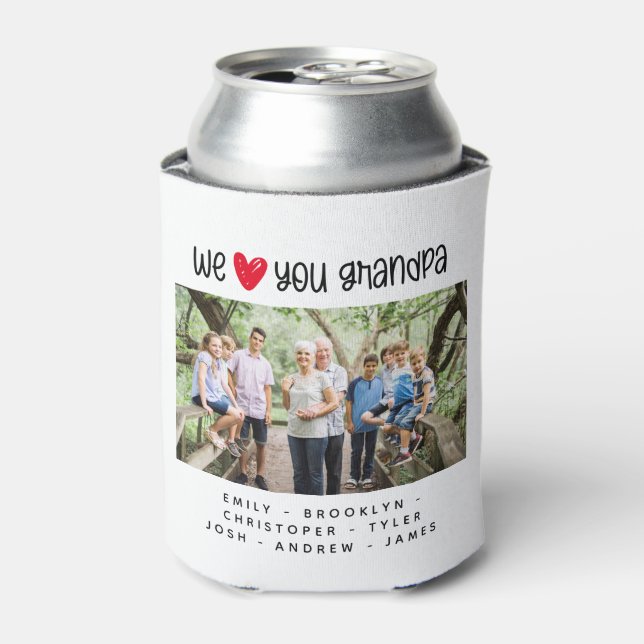 Enfriador De Latas Nosotros (HH) Tu Abuelo Keepsake Photo (Lata Anverso)