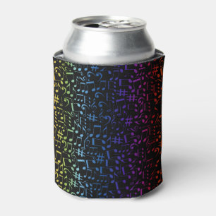 Enfriador De Latas Notas musicales coloridas bailando Músico Amantes