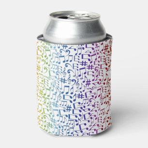 Enfriador De Latas Notas musicales coloridas bailando Músico Amantes