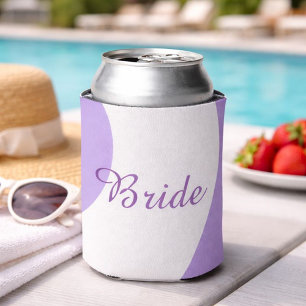 Enfriador De Latas Novia de lavanda y blanco encantadora