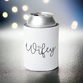 Enfriador De Latas Novia Escritura Negra Esposa / Personalizado Novia