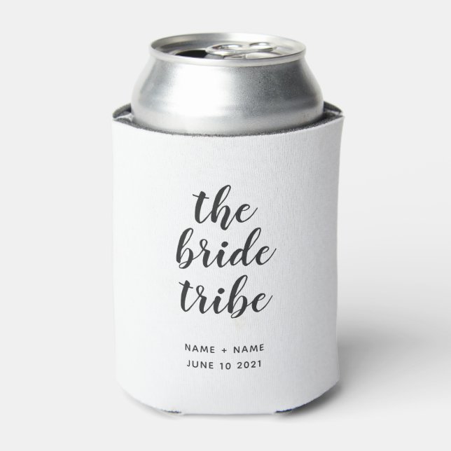Enfriador De Latas Novia Tribe Bridal Party Bridesmaid Personalizada (Lata Anverso)