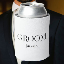 Enfriador De Latas Novio Moderno / Nombres Personalizados de Boda Fec
