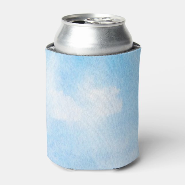 Enfriador De Latas Nubes acuarelas y fondo del cielo (Lata Anverso)