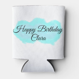 Enfriador De Latas Nubes verdes azules, niños modernos de feliz cumpl