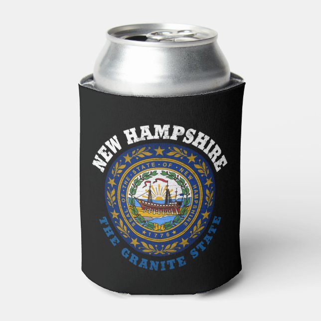 ENFRIADOR DE LATAS NUEVA BANDERA HAMPSHIRE GRANITE STATE (Lata Anverso)