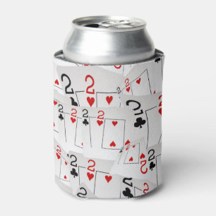 Enfriador De Latas Número de dos tarjetas de póquer dispersas,