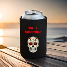 Número gótico 1 Cráneo de azucar para el corazón d