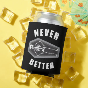 Enfriador De Latas Nunca Mejor Muerto Por Dentro Esqueleto Halloween