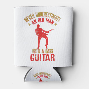 Enfriador De Latas Nunca Subestimes A Un Viejo Con Una Guitarra Bass