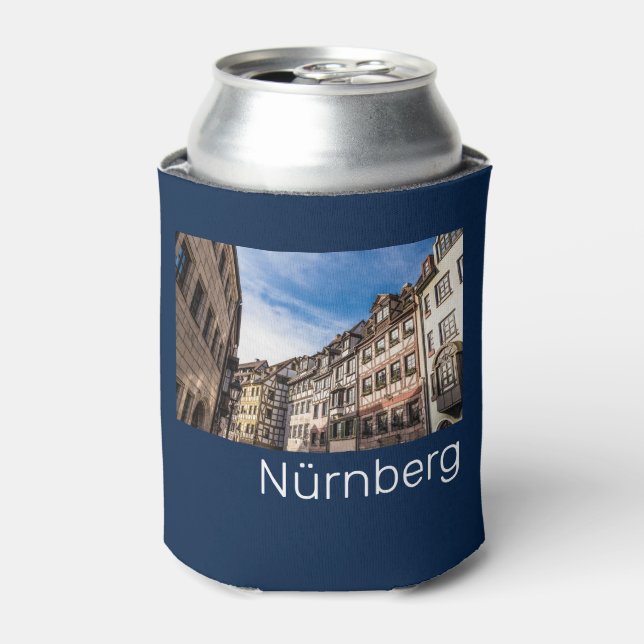 Enfriador De Latas Nuremberg Cityscape Bavaria Alemania Souvenir (Lata Anverso)
