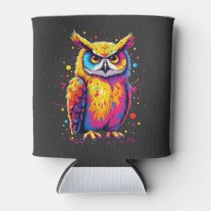 Enfriador De Latas Obra de arte de búho lechuza Nocturnal Lover