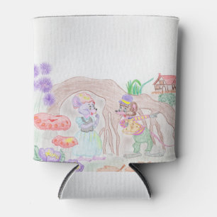 Enfriador De Latas Obras de arte de niños personalizados, dos ratones