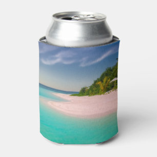Enfriador De Latas Océano Acuamarino Playa Tropical Escénica