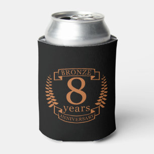 Enfriador De Latas Octavo aniversario de boda en bronce de ocho años