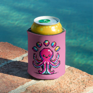 Enfriador De Latas Octopus malabarillado - Gracioso diseño de circo d