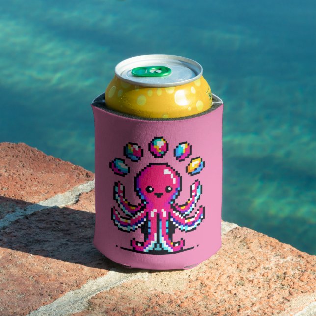 Enfriador De Latas Octopus malabarillado - Gracioso diseño de circo d (Piscina in situ)