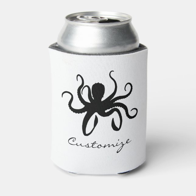 Enfriador De Latas Octopus Silhouette Thunder_Cove (Reverso de la lata)
