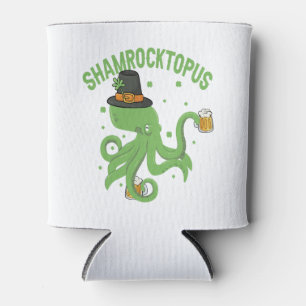 Enfriador De Latas Octopus St Patricks Day Shamrocktopus Leprechaun