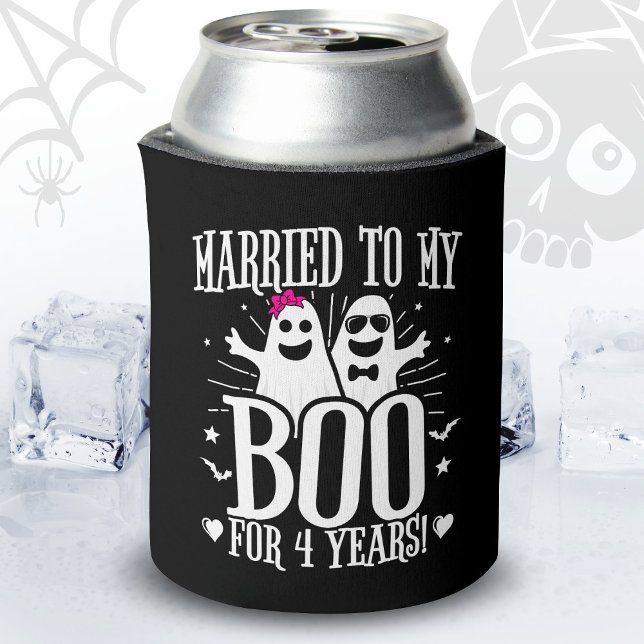 Enfriador De Latas Octubre Aniversario Boda Gracioso 4º Aniversario (Subido por el creador)