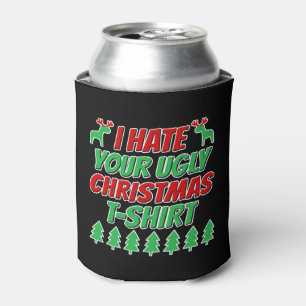 Enfriador De Latas Odio la camiseta de tus Navidades feos