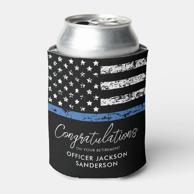 Enfriador De Latas Oficial de policía Fiesta de Jubilación (Lata Anverso)