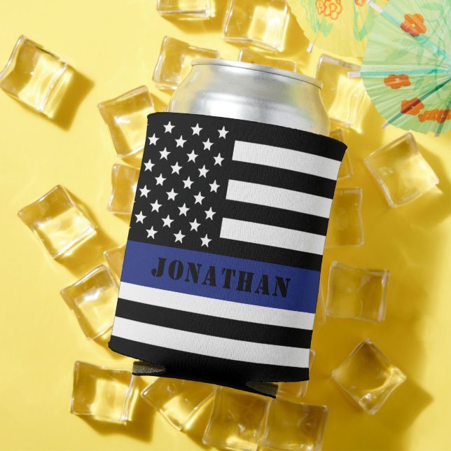 Enfriador De Latas Oficial De Policía personalizado Delgado Departame (Verano in situ)