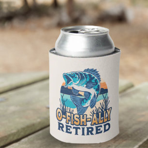 Enfriador De Latas Ofishally Retired Funny Fishing