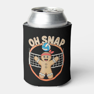 Enfriador De Latas Oh Snap Hombre de Jengibre Navidad Voleibol Xmas