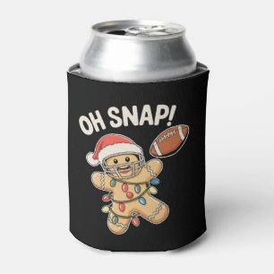 Enfriador De Latas Oh Snap Pan de Jengibre Fútbol Navidad Xmas Deport
