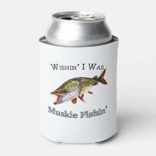 Enfriador De Latas Ojalá Fuera Muskie Fishin