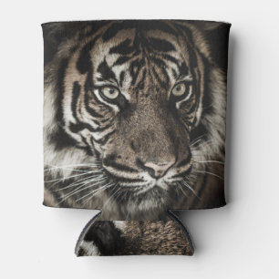 Enfriador De Latas Ojos de tigres: fondo negro intenso