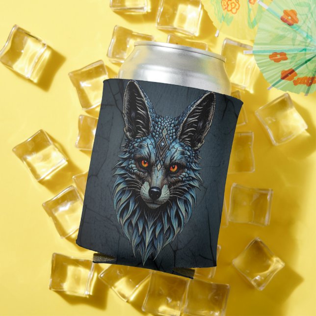 Enfriador De Latas Ojos naranjas, piel fresca: El zorro deslumbrante. (Verano in situ)