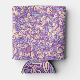 Enfriador De Latas Olas de doodle abstractas: fondo creativo.