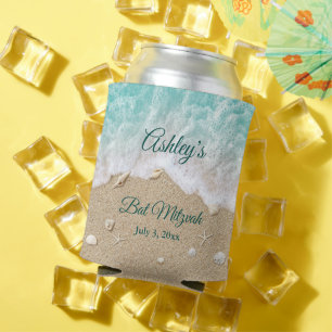 Enfriador De Latas Olas Turquoise Beach Waves Bat Mitzvah Cooler
